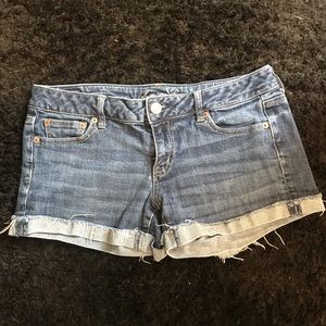American Eagle foldover denim shorts